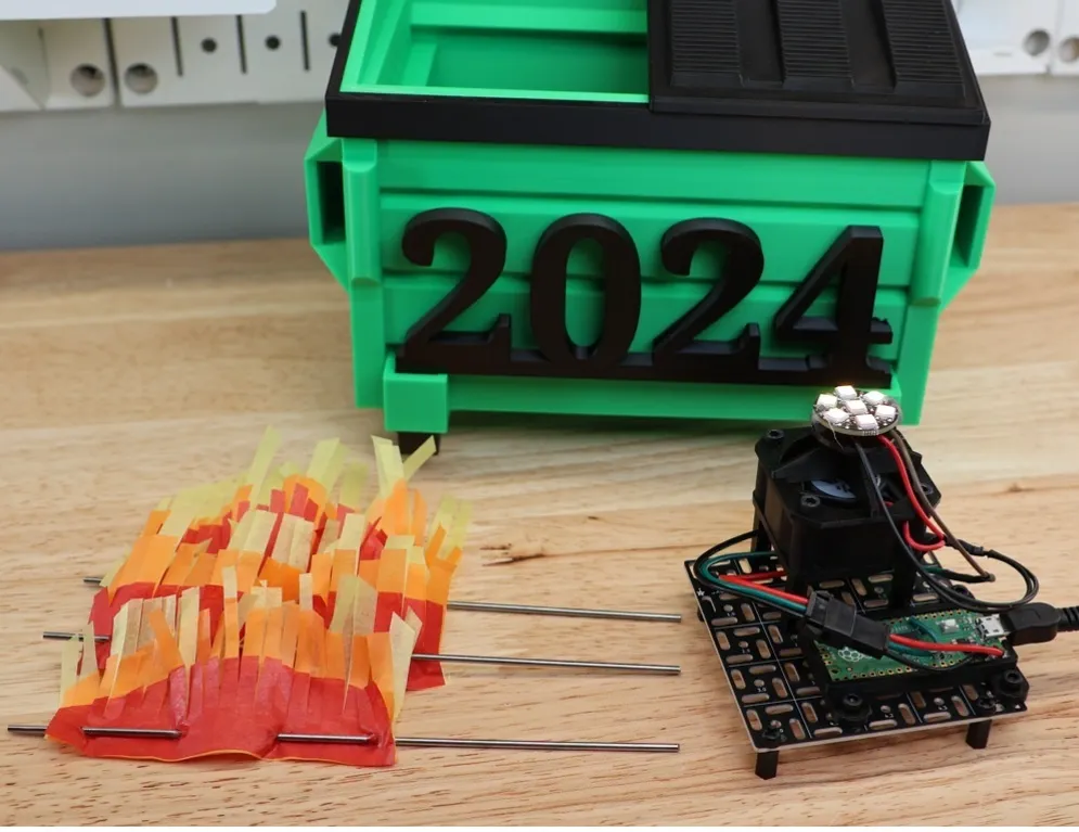 DIY Animated Dumpster Fire - Free 3D Print Model - MakerWorld