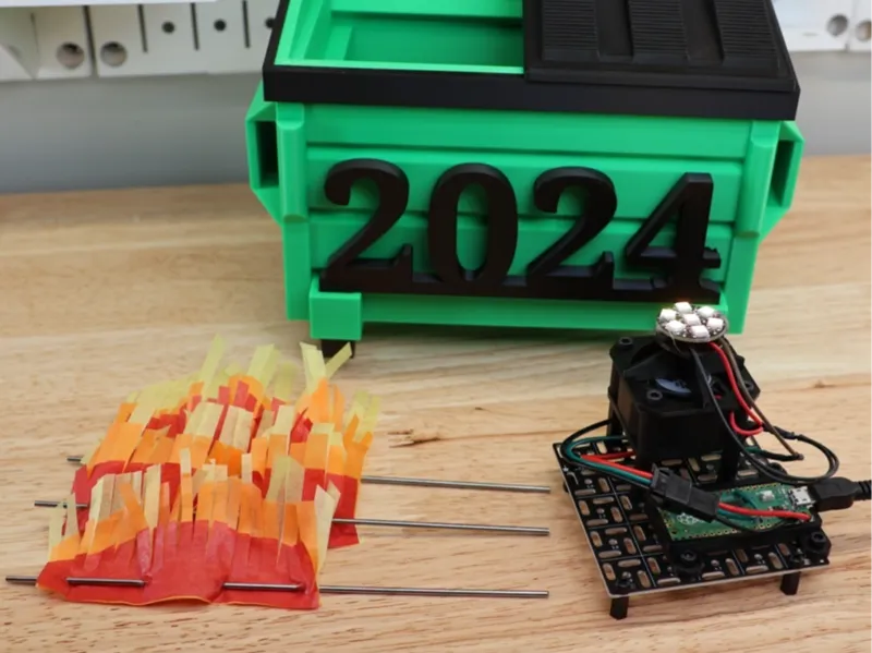 DIY Animated Dumpster Fire