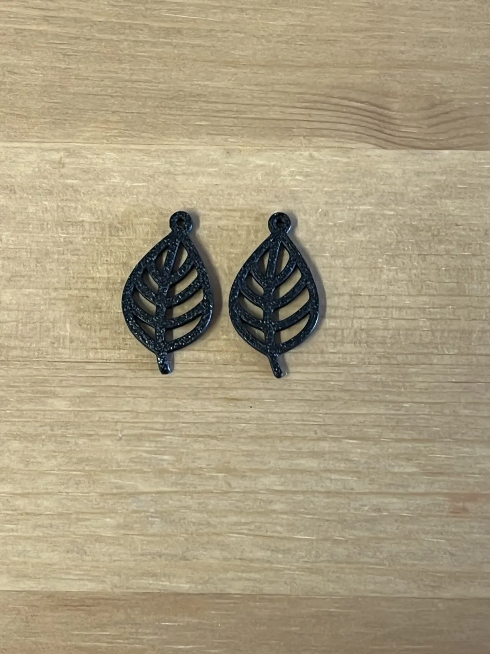 leaf earrings view 2