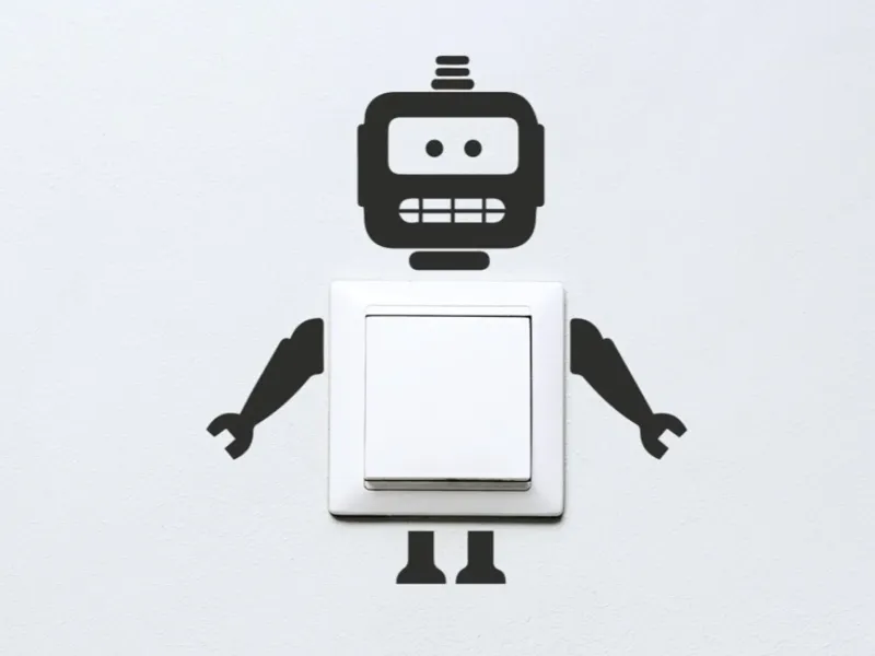 2D wall art decor robot switcher