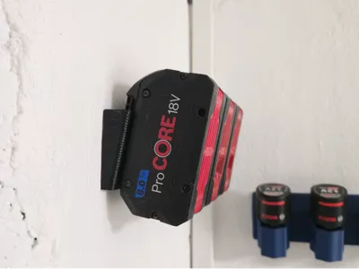 Bosch 18V, 1-3 battery holder / wall mount