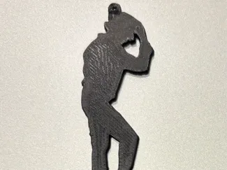 Michael Jackson Standard Keychain Moonwalk Style