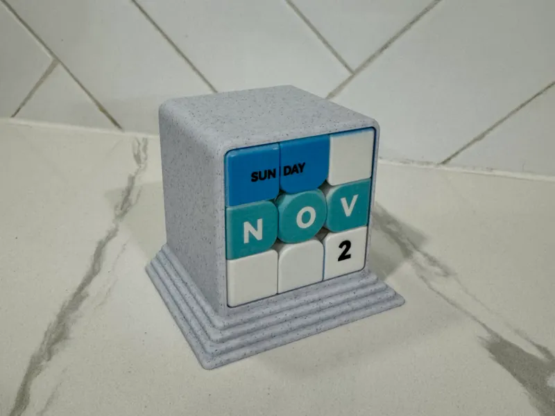 Rubiks Cube Calendar Display