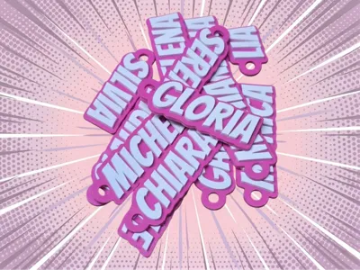 Female Comic Name Keychains