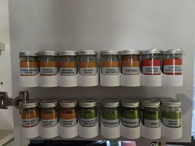 Cabinet Door Spice Holders – Sainsbury’s Jars