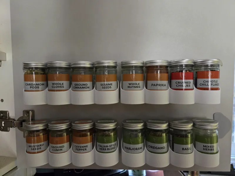 Cabinet Door Spice Holders – Sainsbury’s Jars
