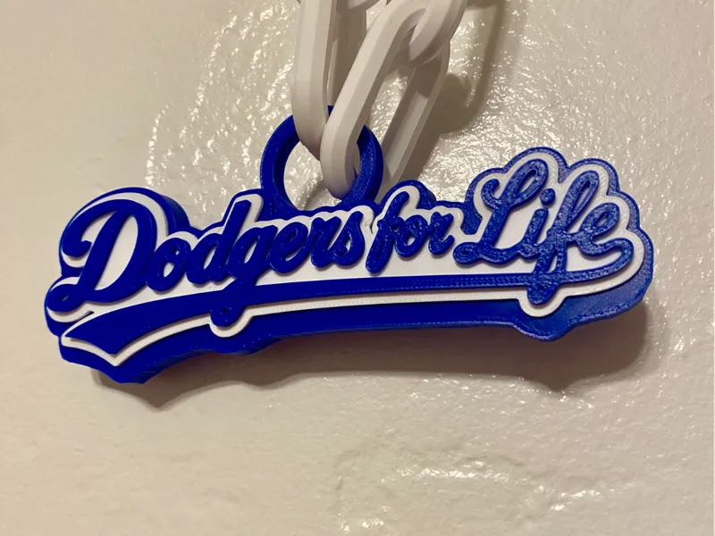 LA Dodgers For Life Hype Chain Pendant