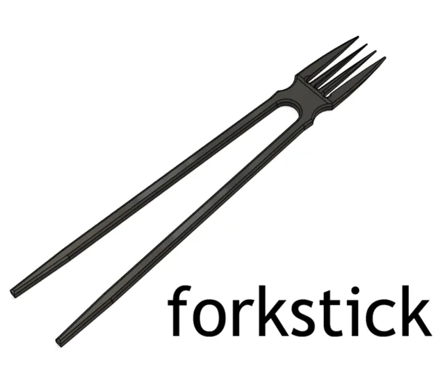 forkstick: a chopstick and fork fusion