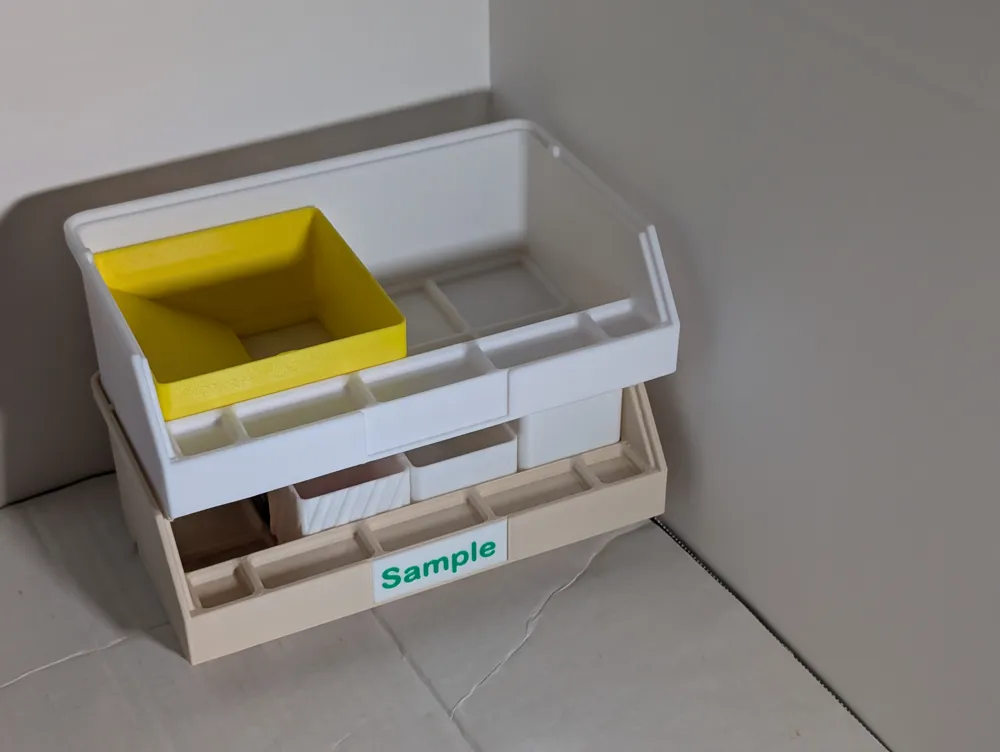 Mk1-Thin (4u wide) stackable bins for Gridfinity by Andy MakerWorld ...