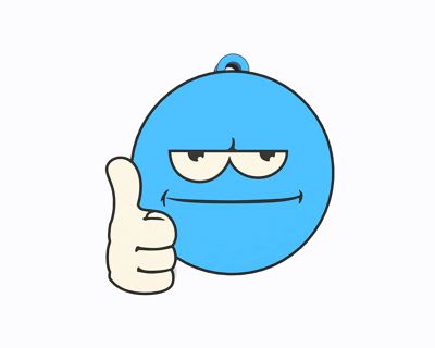 Blue Emoji - Yea oKey Keychain, Earring, Bagcharm