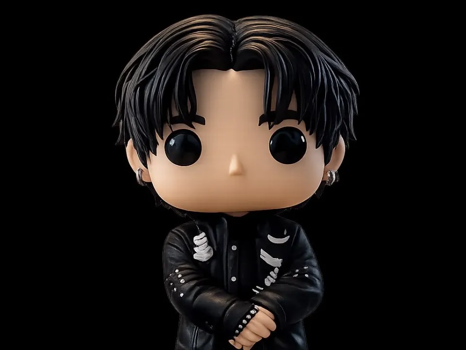 Figura decorativa: figura jungkook de bts , para pintar a mano. Referencia del modelo original.