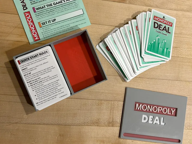 Monopoly Deal card box