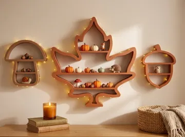 Estante o repisa: Maple Leaf Shelf – 2 & 3 Tier Autumn Display Decor — vista de referencia 5