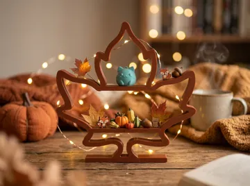 Estante o repisa: Maple Leaf Shelf – 2 & 3 Tier Autumn Display Decor — vista de referencia 3