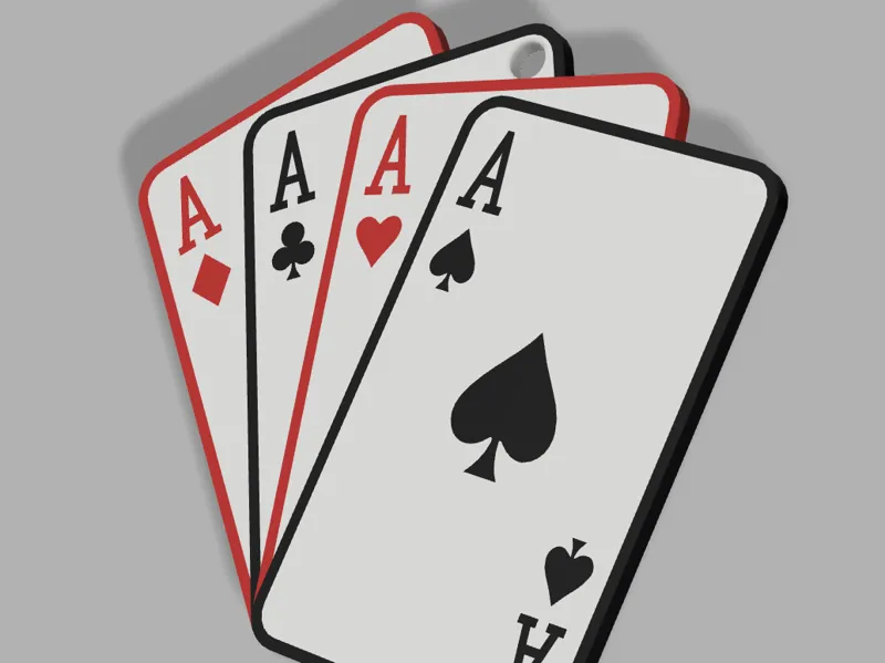 Poker aces earring