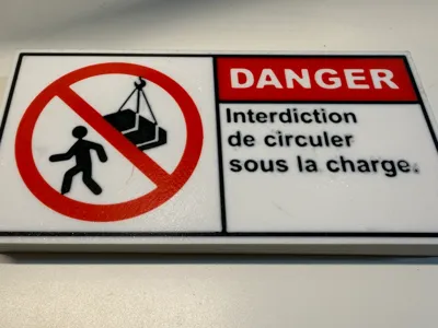Load Danger Safety Label (FR)