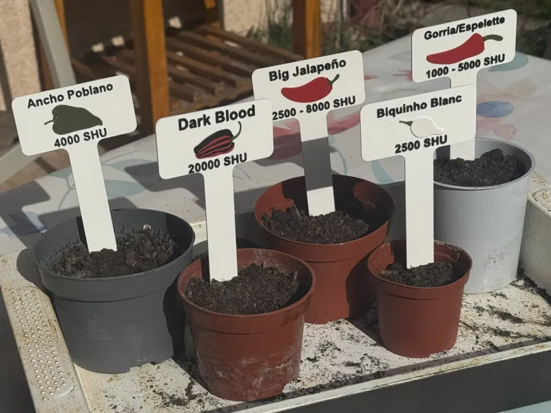 3D-Printed Chili Pepper Garden Markers