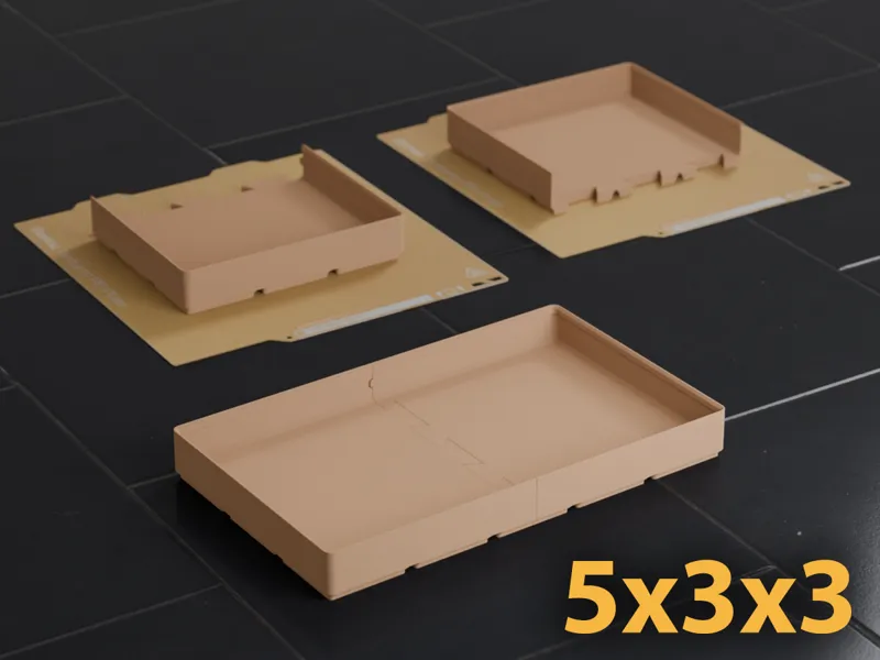 Gridfinity 5x3 Bin 3U A1 Mini Dovetail Split Fit