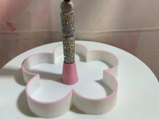 Flower Rhinestone Pen Holder