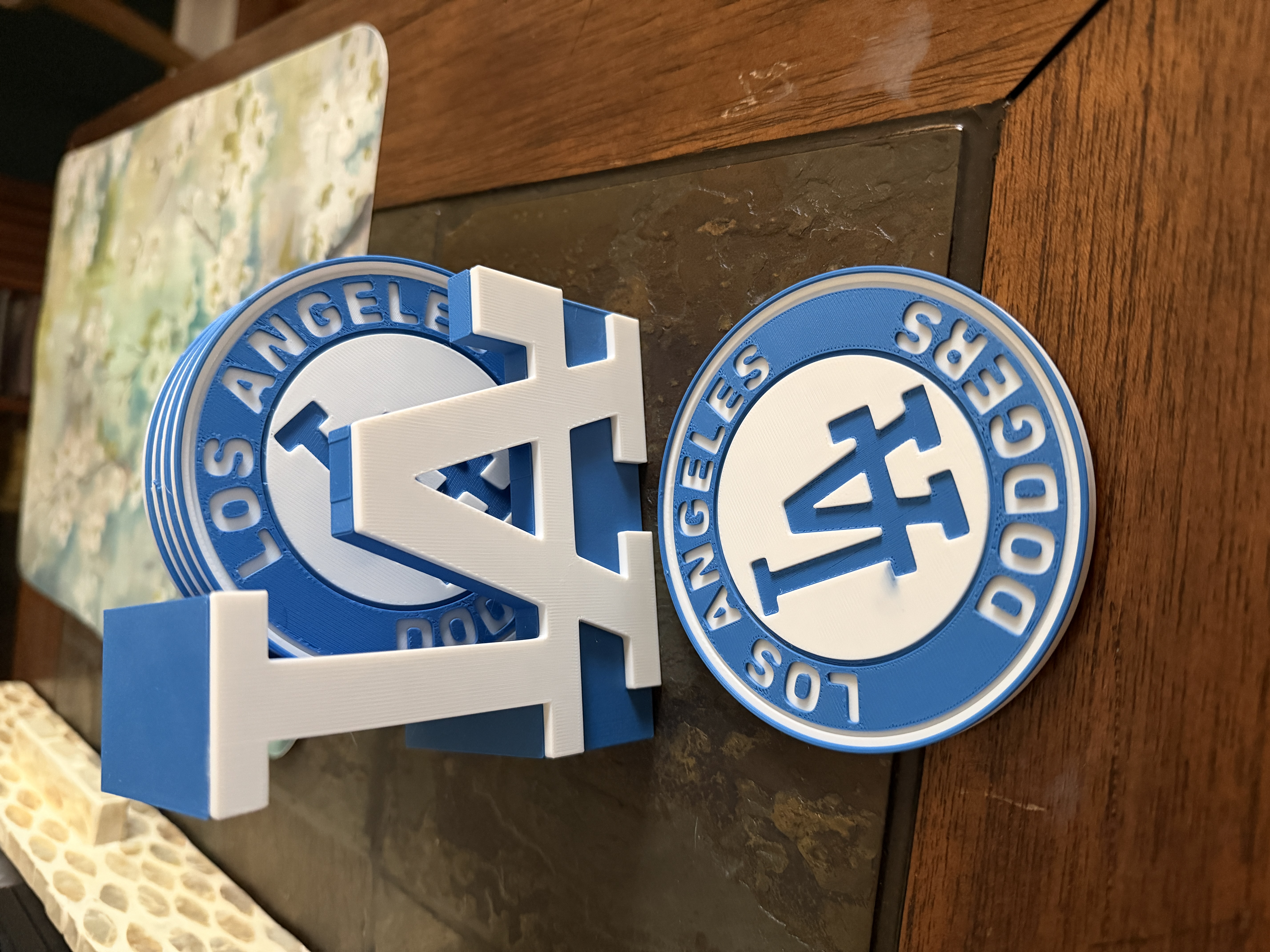 Miniatura 2 do modelo 3D LA Dodgers Coaster Set 
