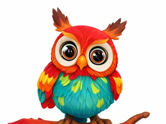 Cartoonhafte Eule