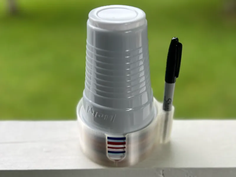 Plastic Cup Holder with Marker