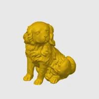 Figurine de chien assis (scan photogrammétrique) — photo 3