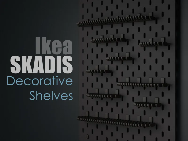 Ribbed Shelves for Ikea Skadis - mix and match