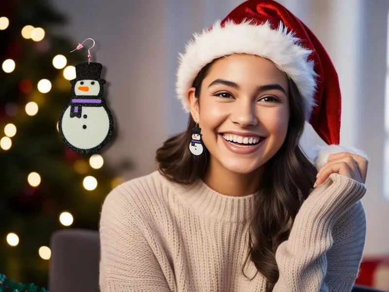Snowman earrings