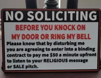 No Soliciting Sign