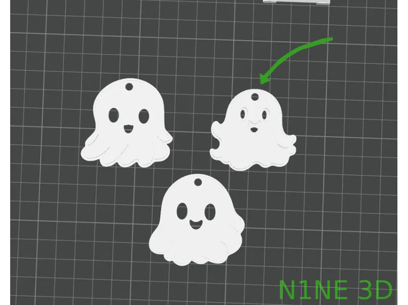 Ghost Halloween Keychain 