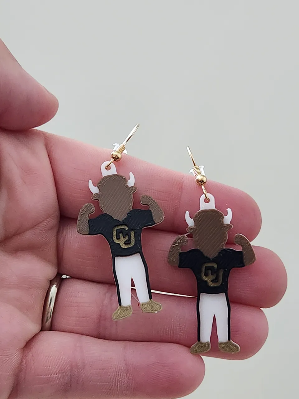 Colorado Buffalo Earrings view 2