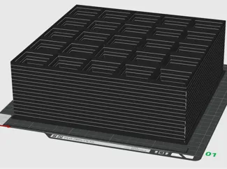 Gridfinity 5x5 Baseplate Stack 16-high