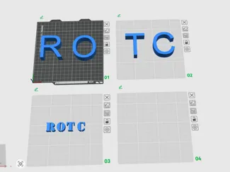 ROTC LETTERS 2 PLATE