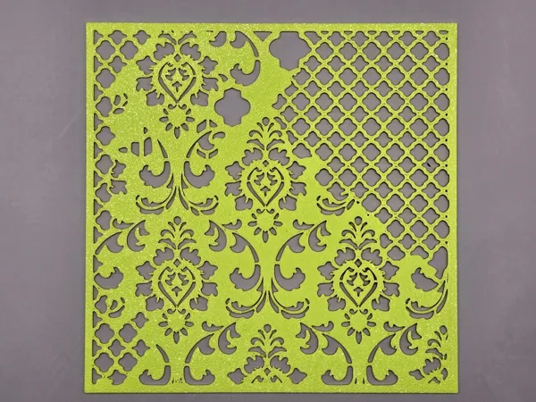 Pochoir motif baroque pour tissu et loisirs créatifs