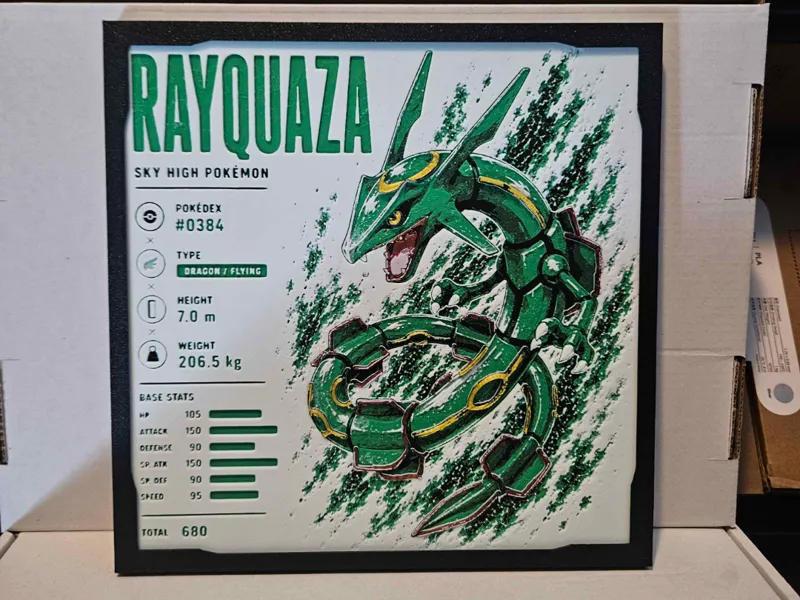 Pokemon - Rayquaza Infographic Hueforge 