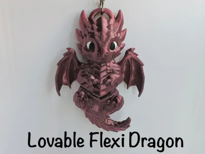 Lovable Flexi Dragon Keychain