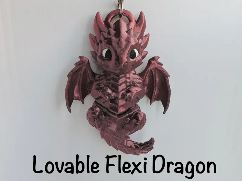 Lovable Flexi Dragon Keychain