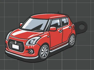 Red Suzuki Swift Keychain