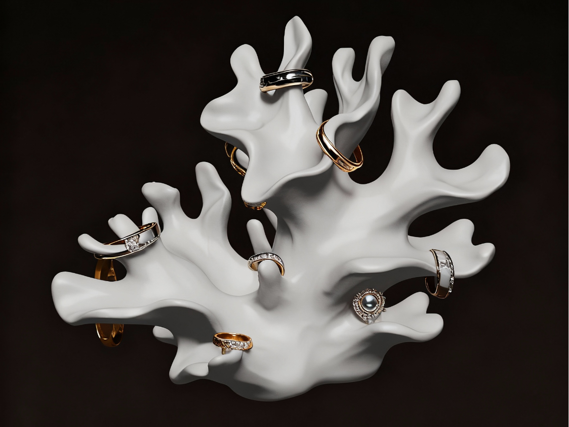 珊瑚形状戒指收纳架Coral-shaped ring storage rack