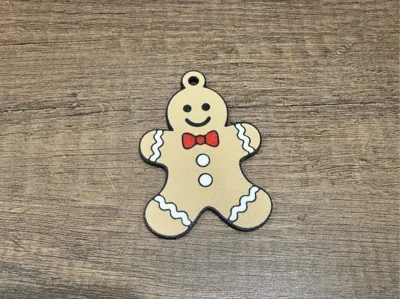 Sweet Gingerbread Man Christmas Keychain