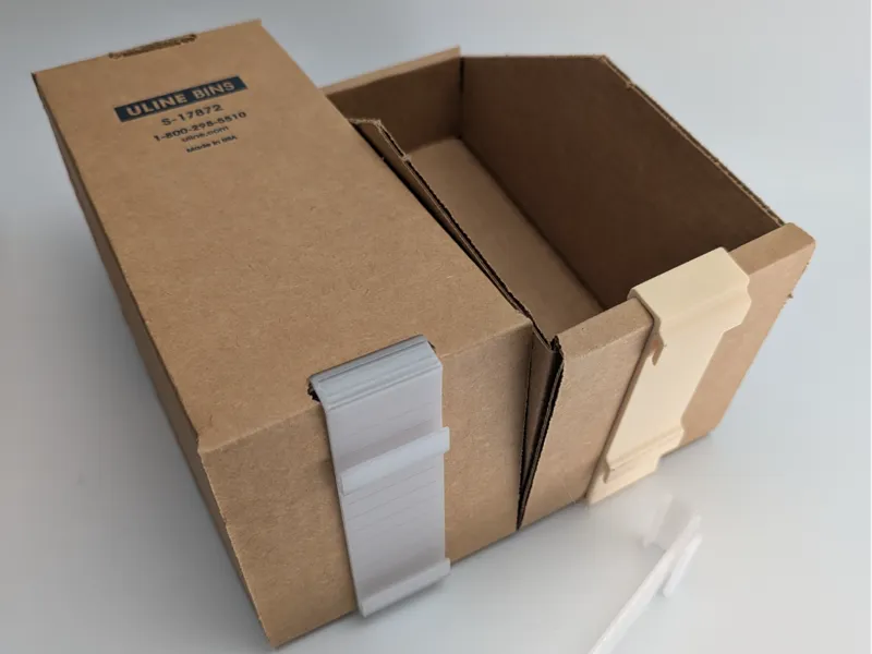 Storage Bins Clips for mounting on a Pan Rack 
