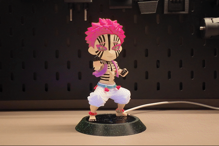 Miniatura 2 do modelo 3D 猗窝座，三哥晚安，非AI模型，鬼灭之刃无限城，术式展开
