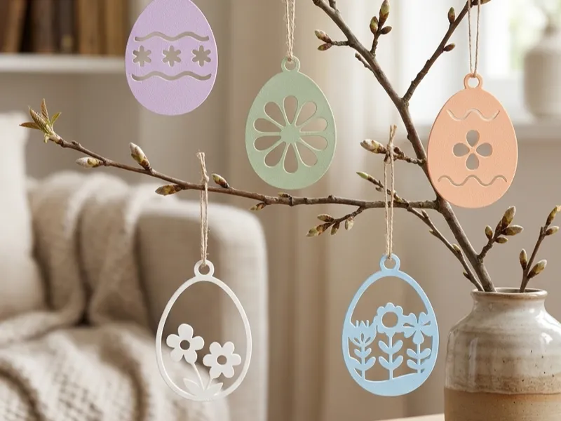 Minimal Easter Egg Hanging Ornaments Decoration