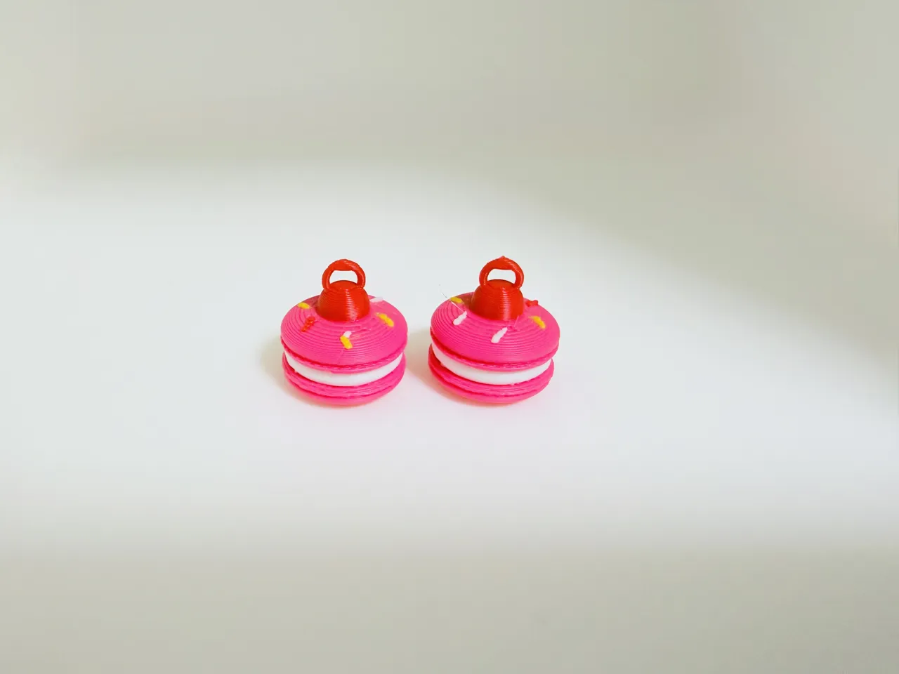 Cute Macaron Earrings - 3D Printed Dangle view 4