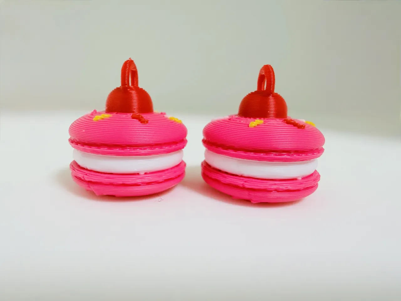 Cute Macaron Earrings - 3D Printed Dangle view 3