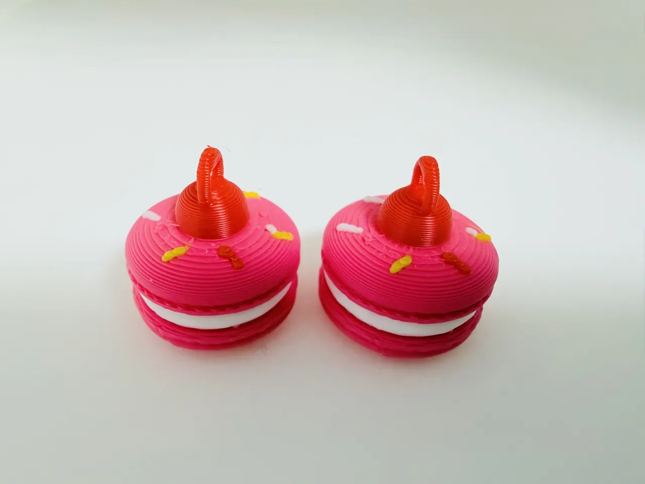 Cute Macaron Earrings - 3D Printed Dangle view 2