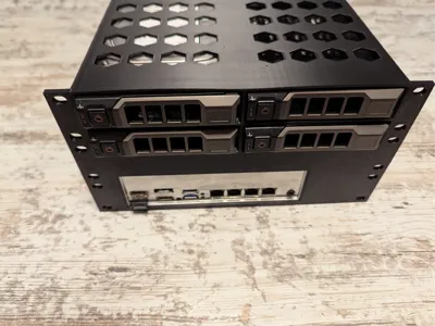 10"  3U Rack Mountable ITX NAS with 4 3,5" HDD