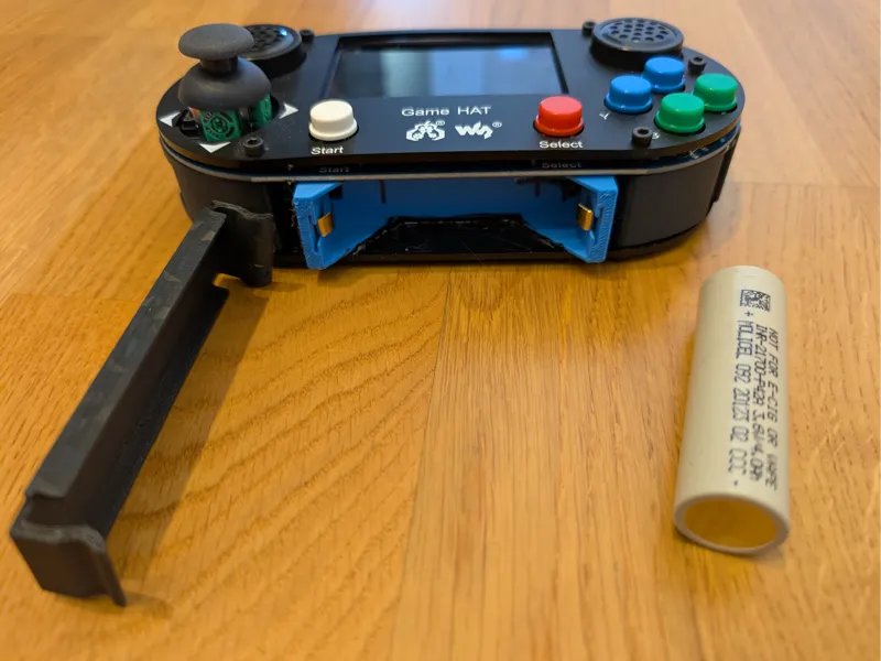 GameHat case mod with changable batteries