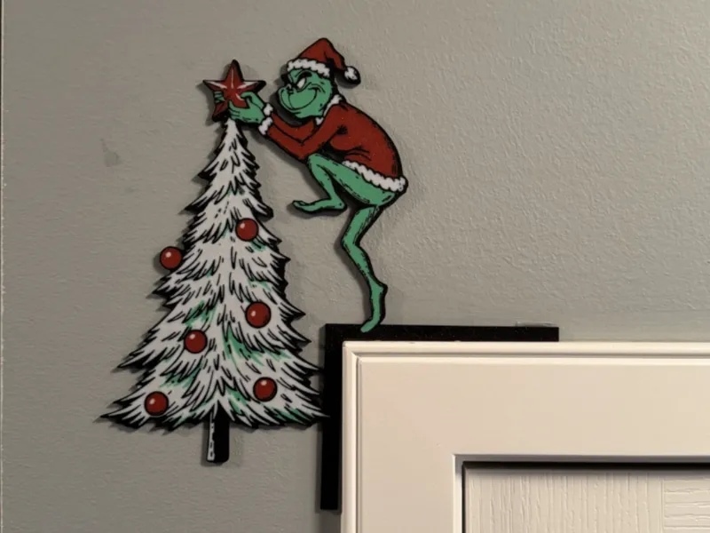 Grinch Stealing Star Door Frame